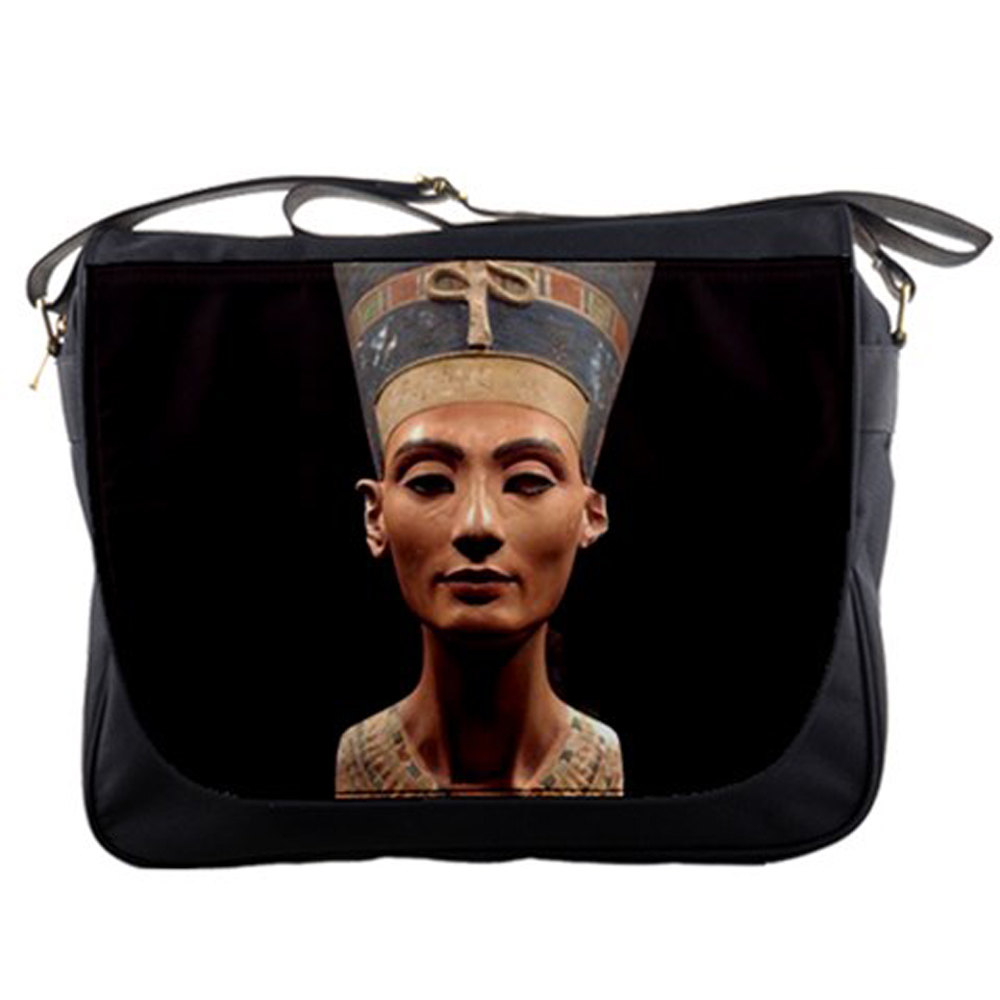 Ancient Egyptian Queen Nefertiti Egypt 14" Messenger Laptop Notebook Tablet Computer School Sling Shoulder Bag Handbag Tote Custom Made