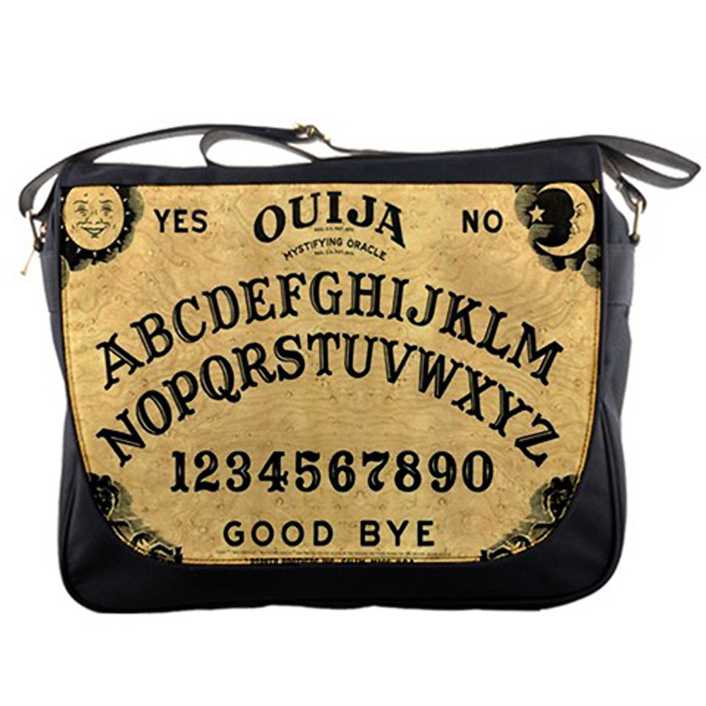Vintage Ouija Witch Board Photo 14" Messenger Laptop Notebook Tablet Computer School Sling Shoulder Bag Handbag Tote Custom Made