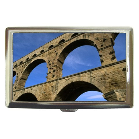 Ancient Roman Aqueduct Ruins Nimes France Cigarette Money Case 16352526 Made To Order Custom Design Available